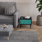 TURQUOISE RAIN Nachttisch in Schwarz