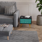 TURQUOISE RAIN Nachttisch in Schwarz