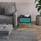 TURQUOISE RAIN Nachttisch in Schwarz