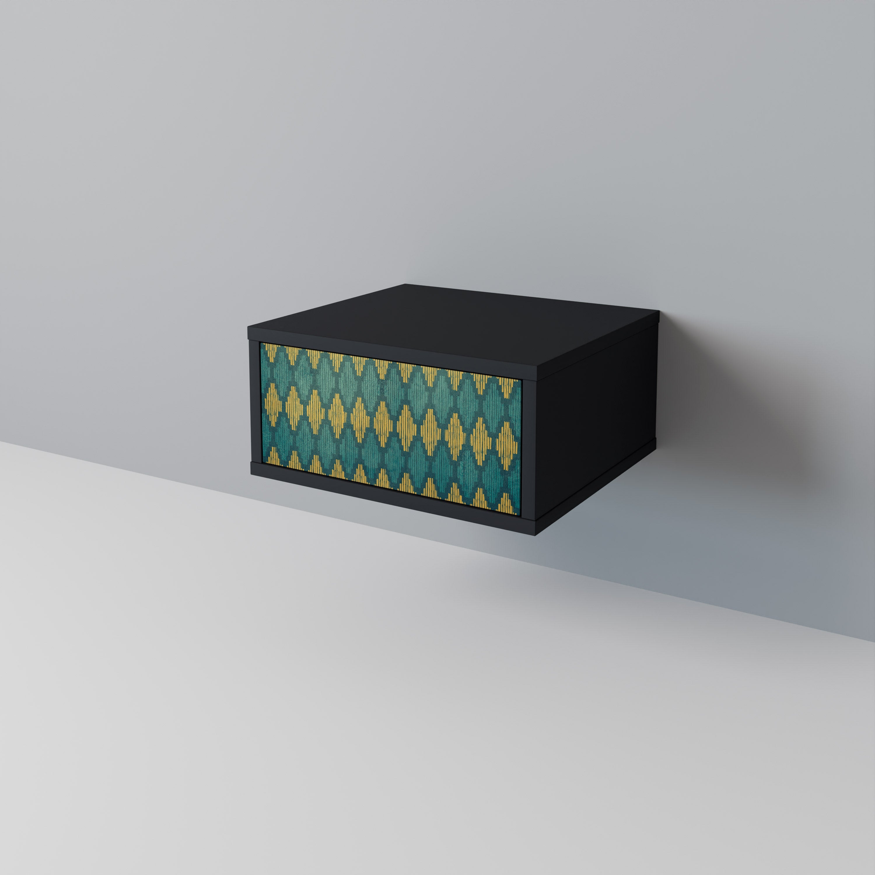 POLYGONS Nachttisch in Schwarz