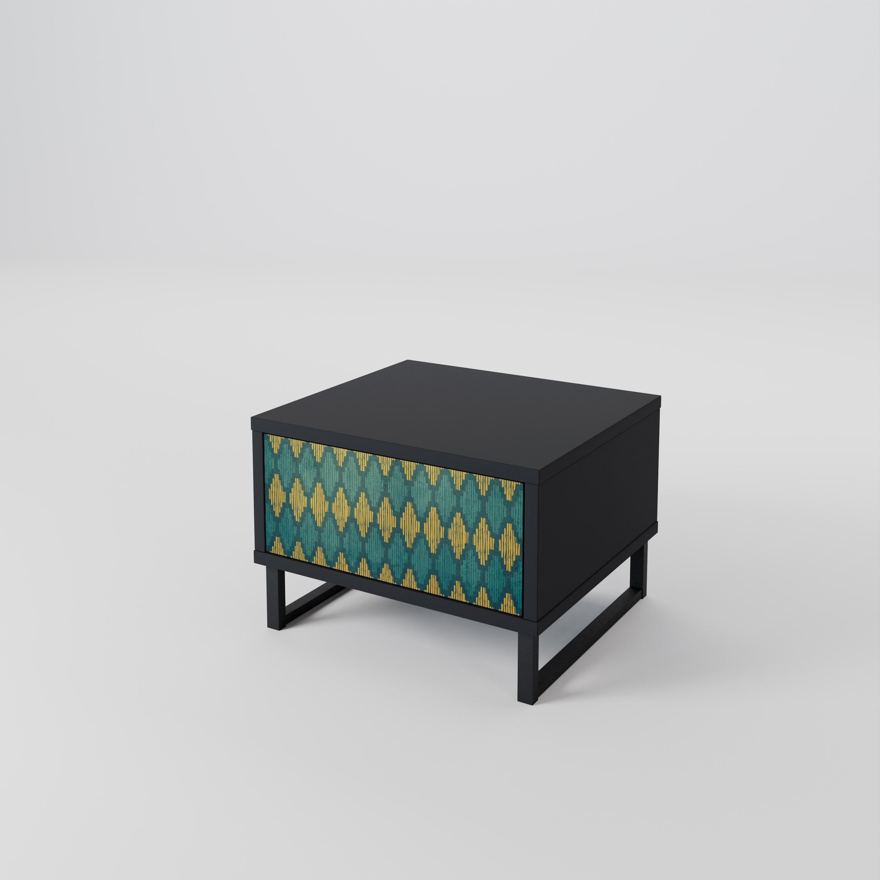 POLYGONS Nachttisch in Schwarz