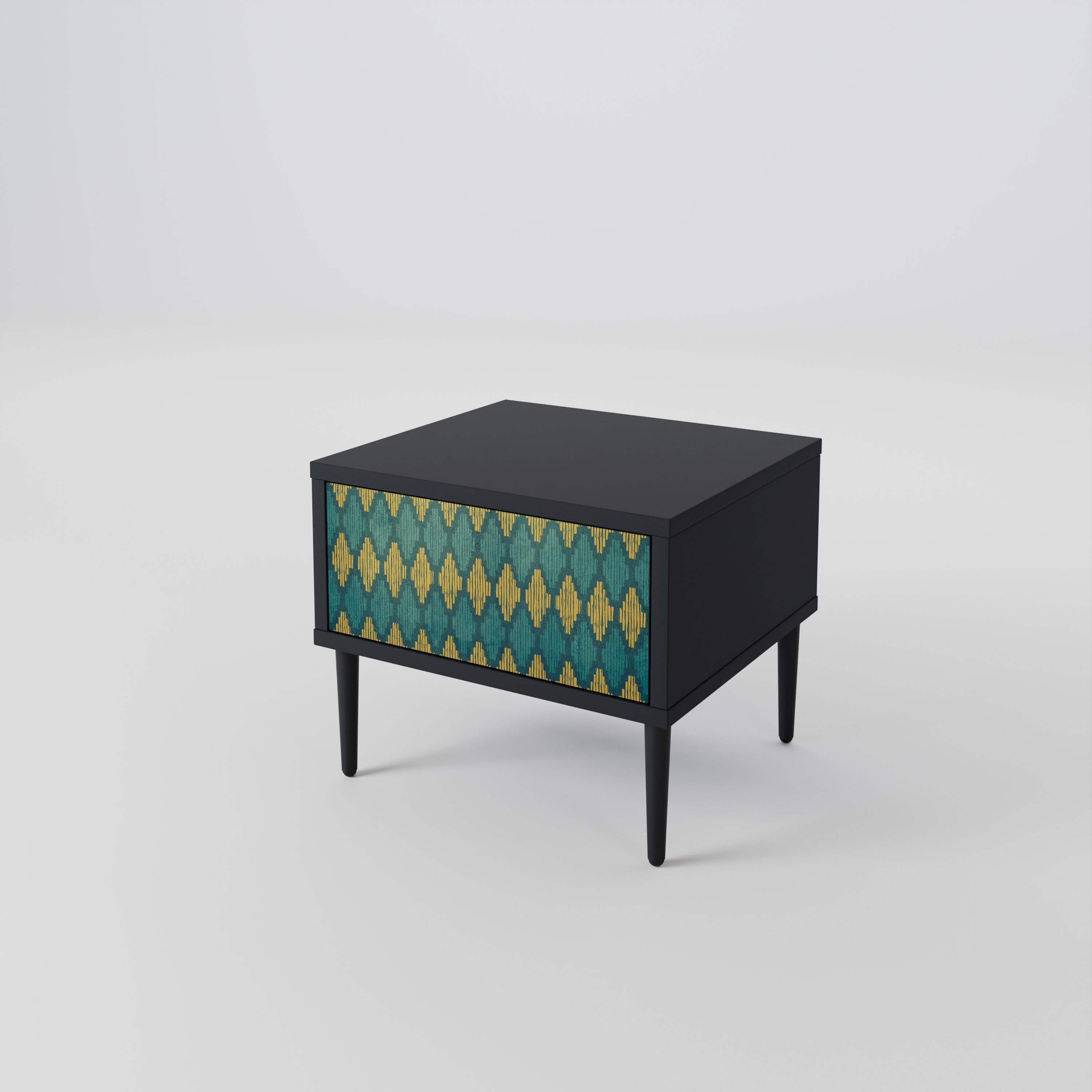 POLYGONS Nachttisch in Schwarz