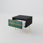 POLYGONS Nachttisch in Schwarz