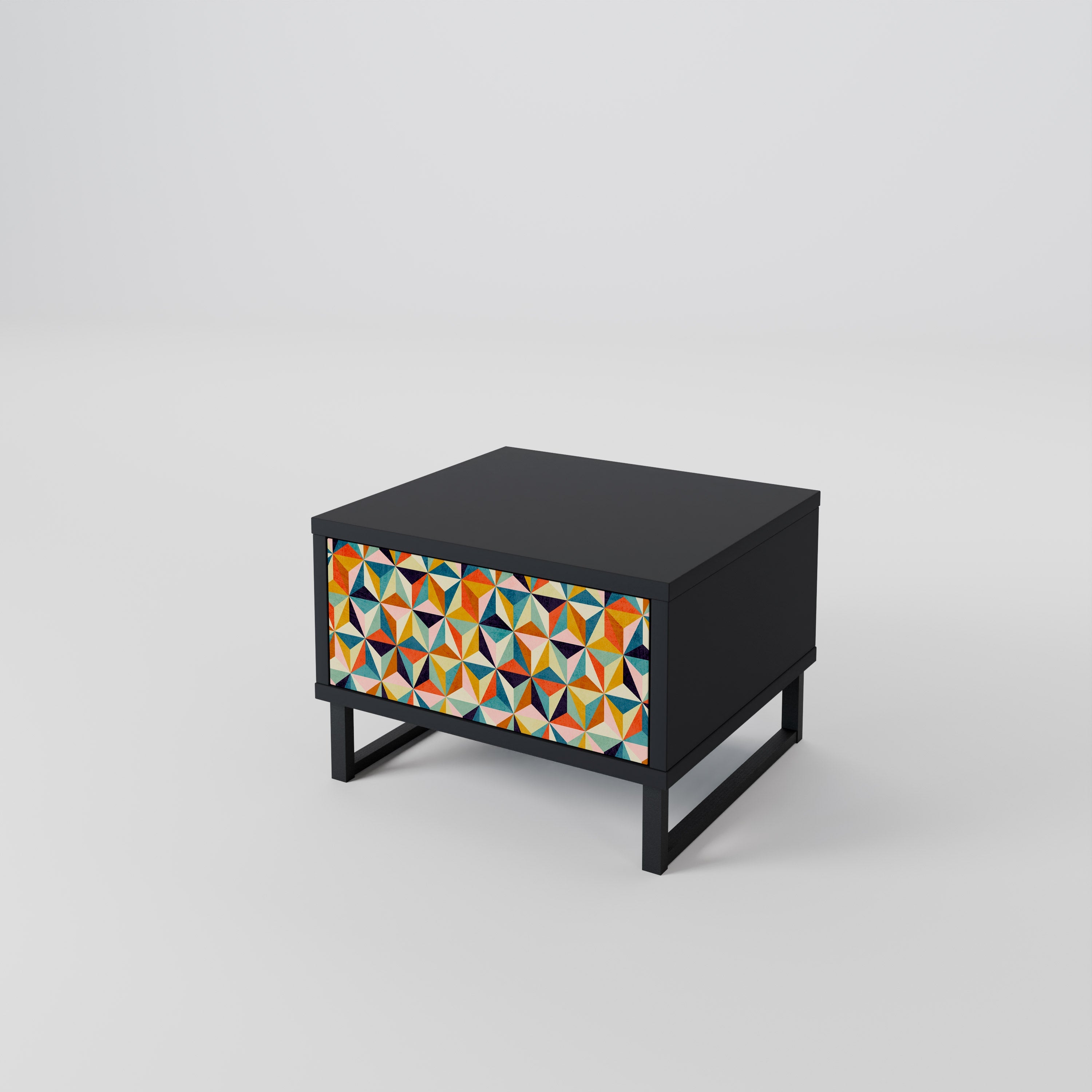 TESSELATE TREASURES Nachttisch in Schwarz