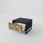TESSELATE TREASURES Nightstand in Black Finish