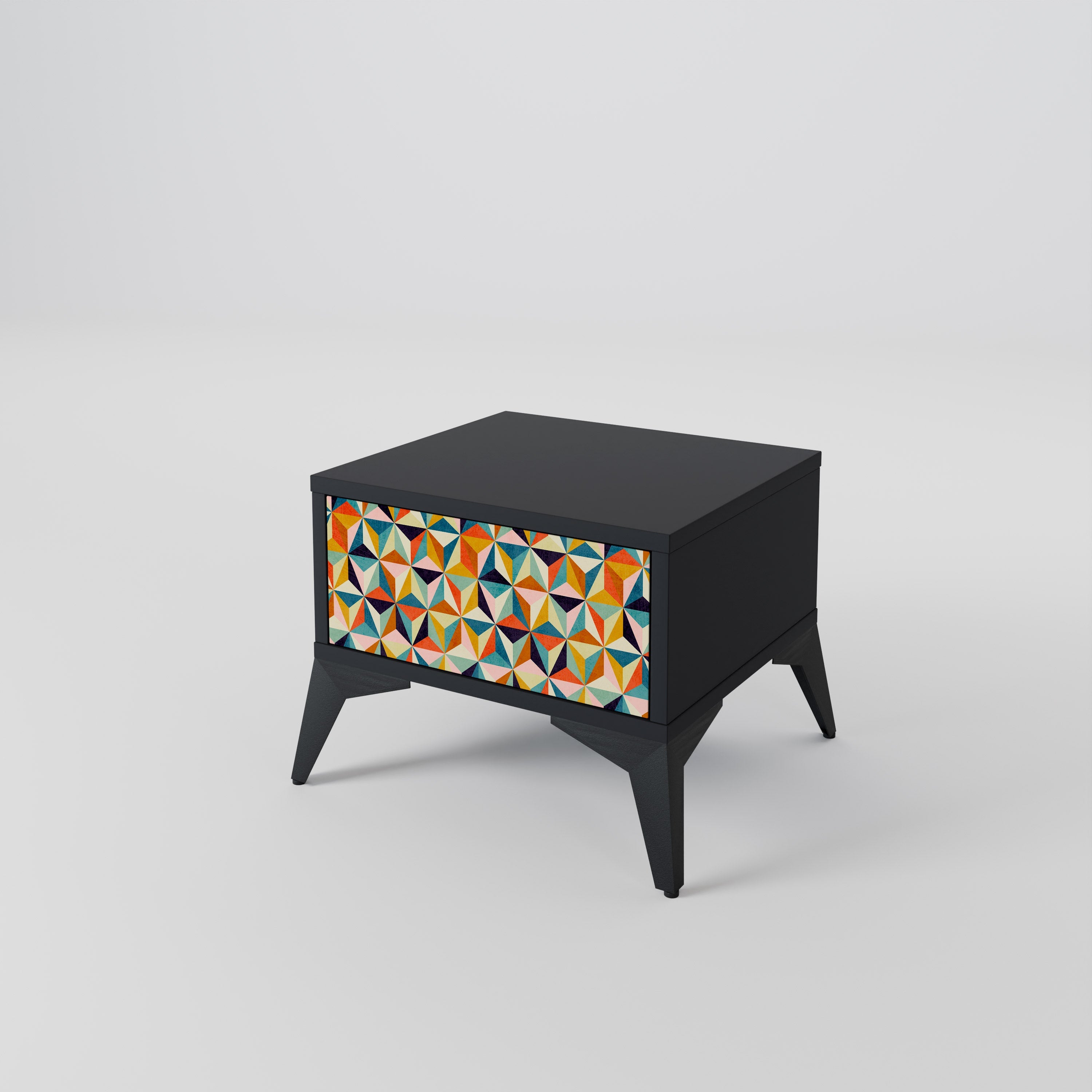 TESSELATE TREASURES Nachttisch in Schwarz