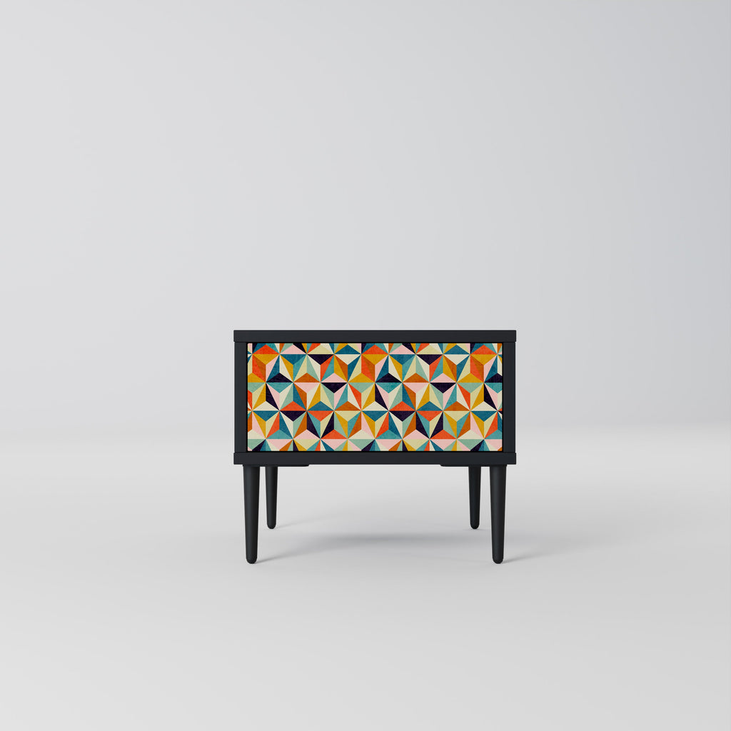 TESSELATE TREASURES Nachttisch in Schwarz