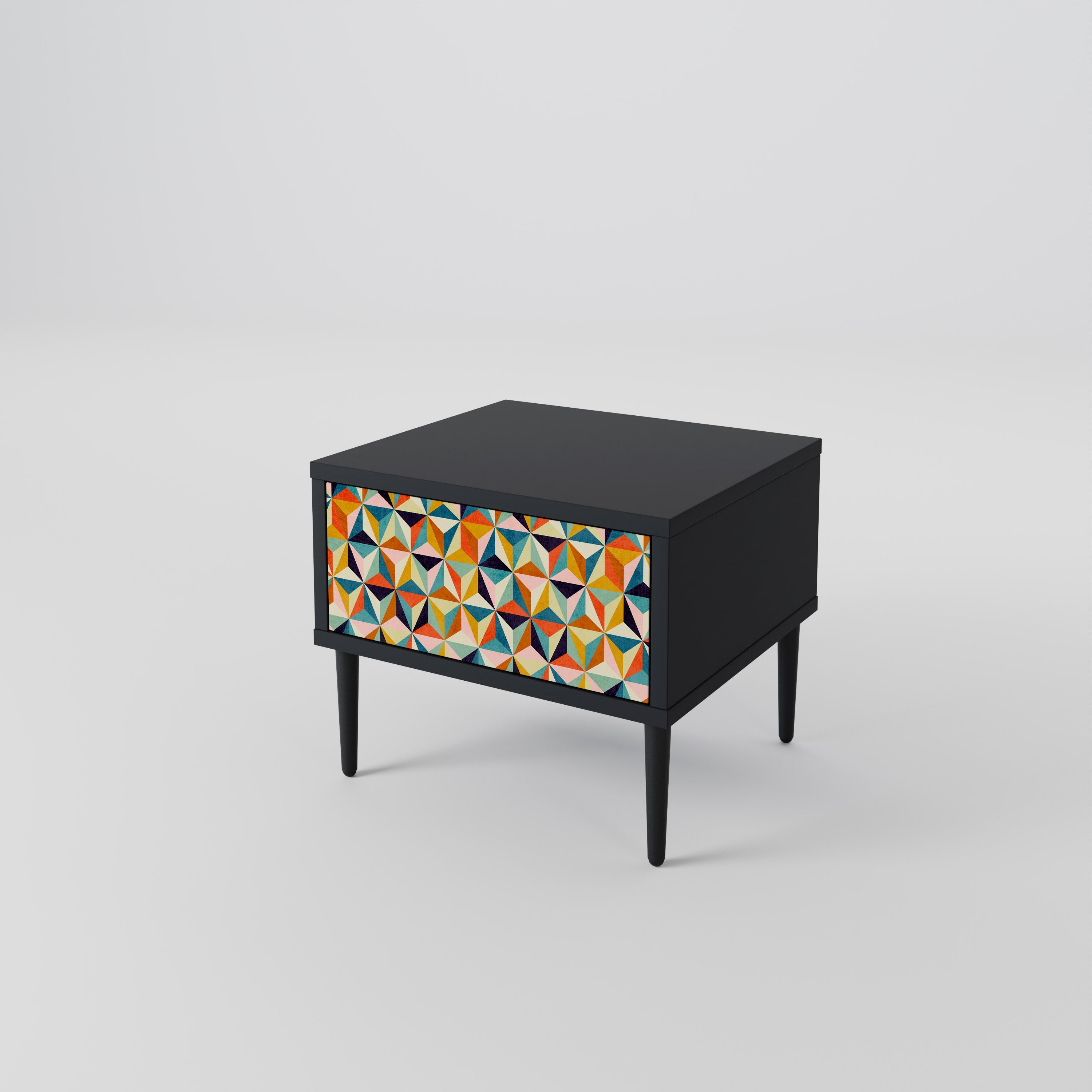 TESSELATE TREASURES Nachttisch in Schwarz