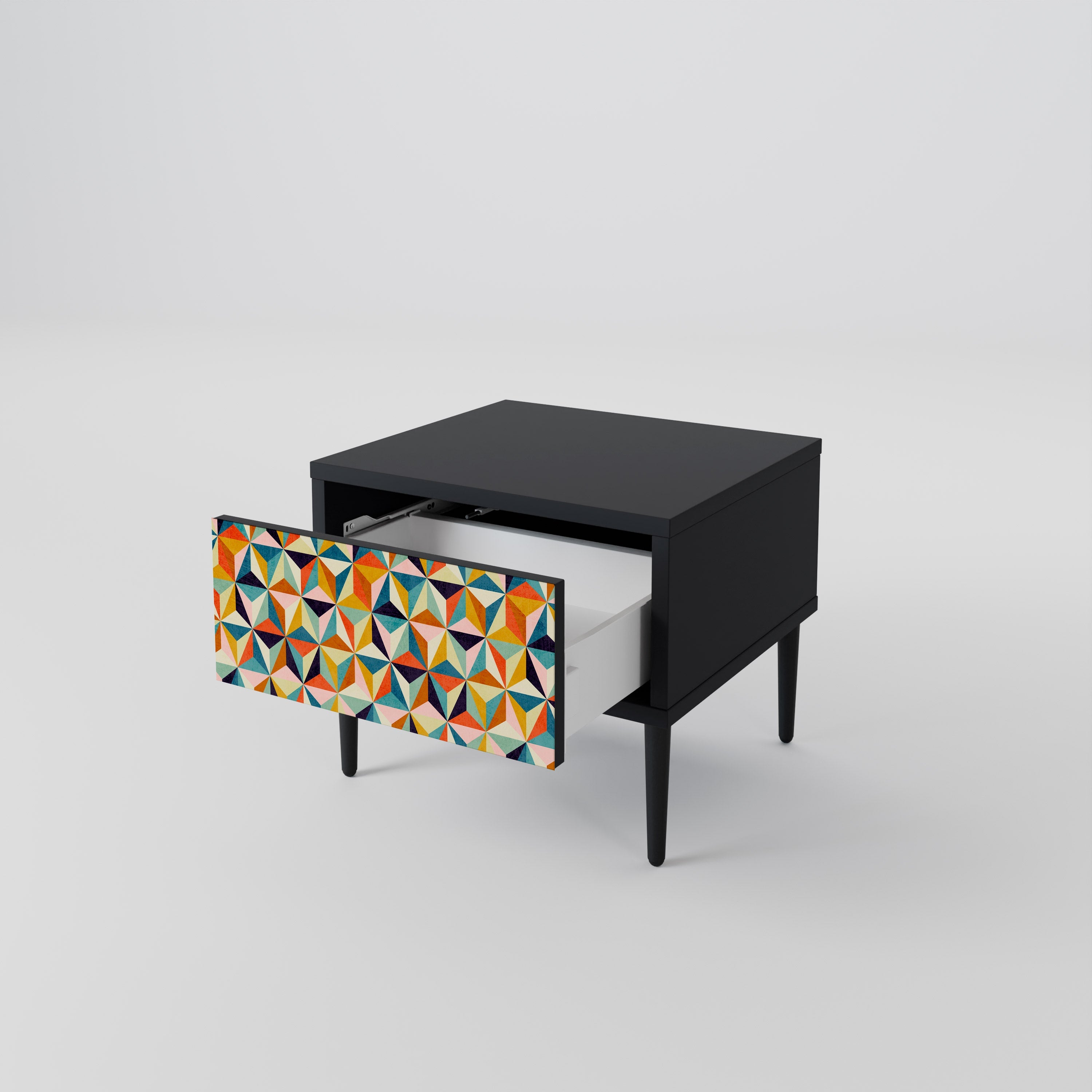 TESSELATE TREASURES Nachttisch in Schwarz