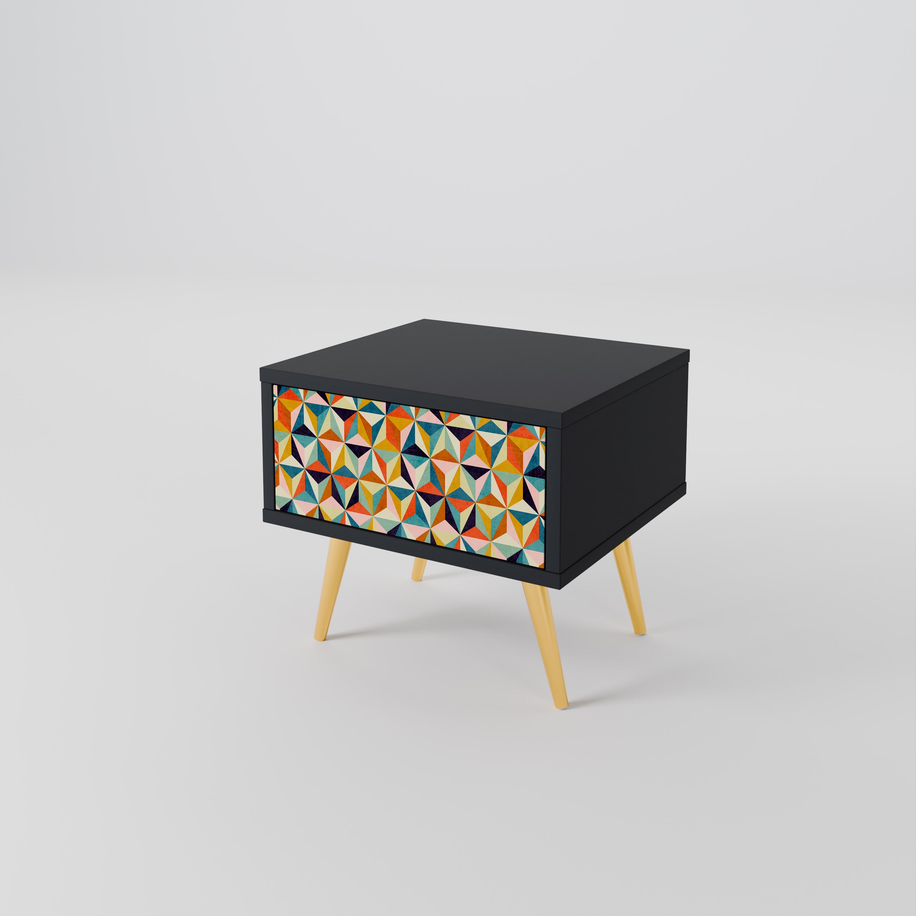 TESSELATE TREASURES Nachttisch in Schwarz