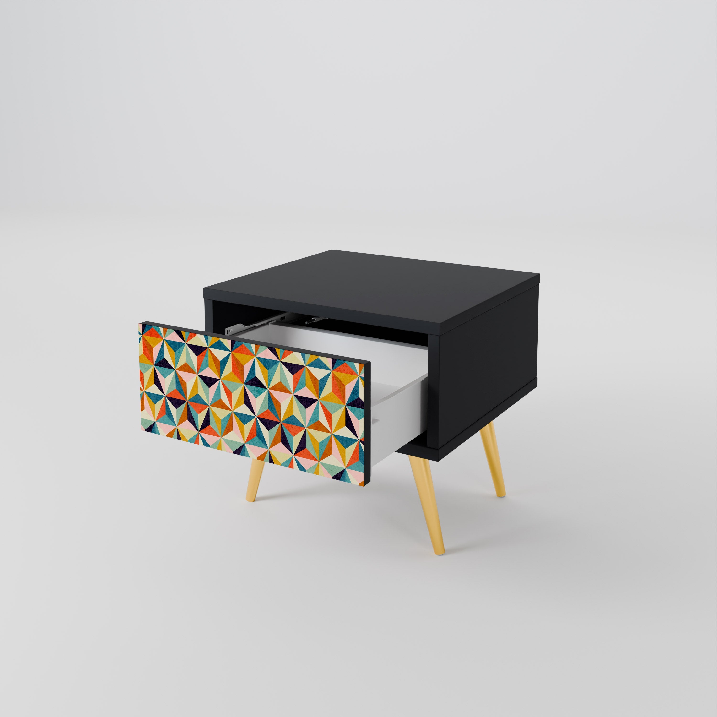 TESSELATE TREASURES Nachttisch in Schwarz