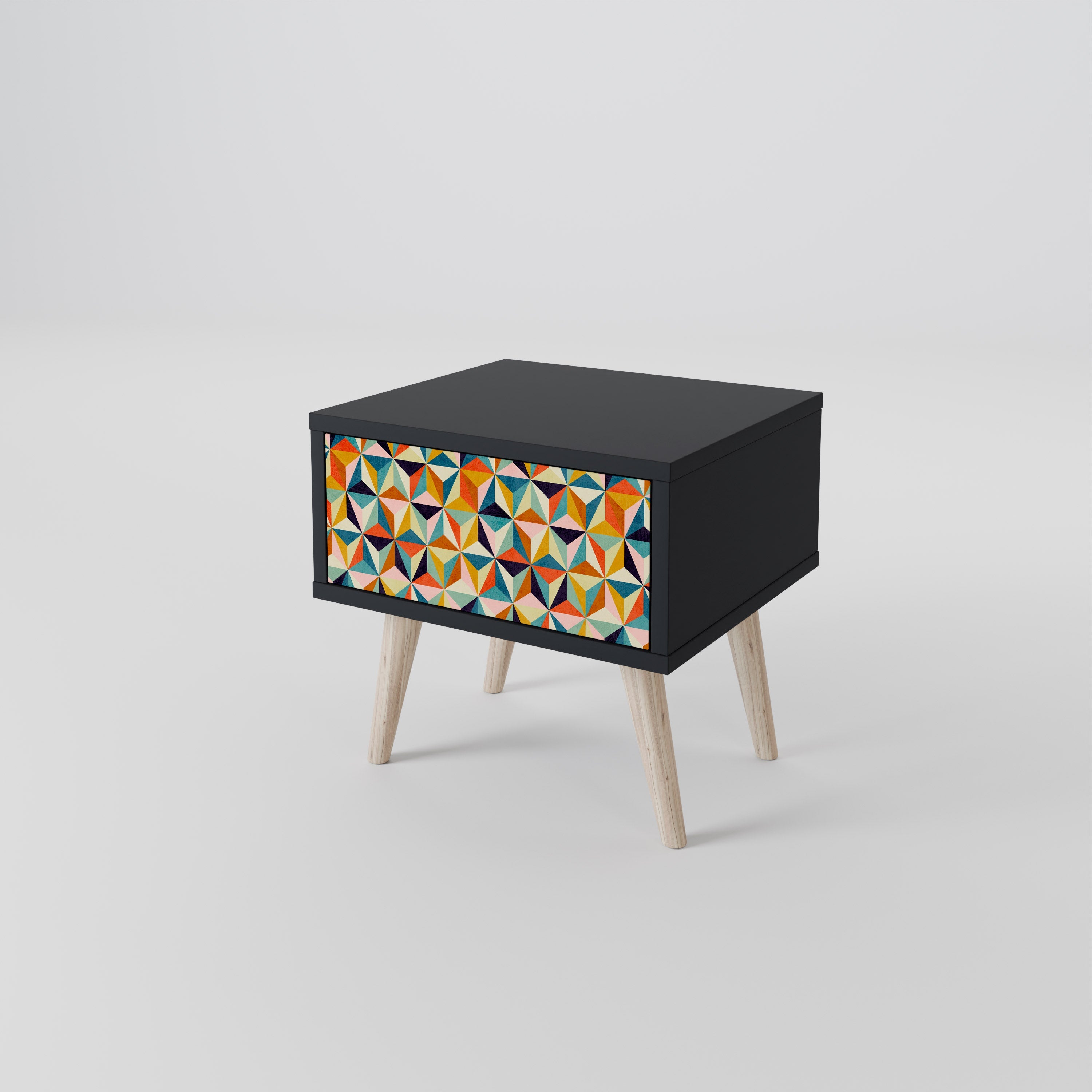 TESSELATE TREASURES Nachttisch in Schwarz