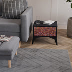 PAINTED SQUARES Nachttisch in Schwarz