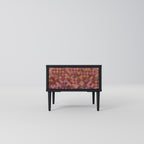 PAINTED SQUARES Nachttisch in Schwarz