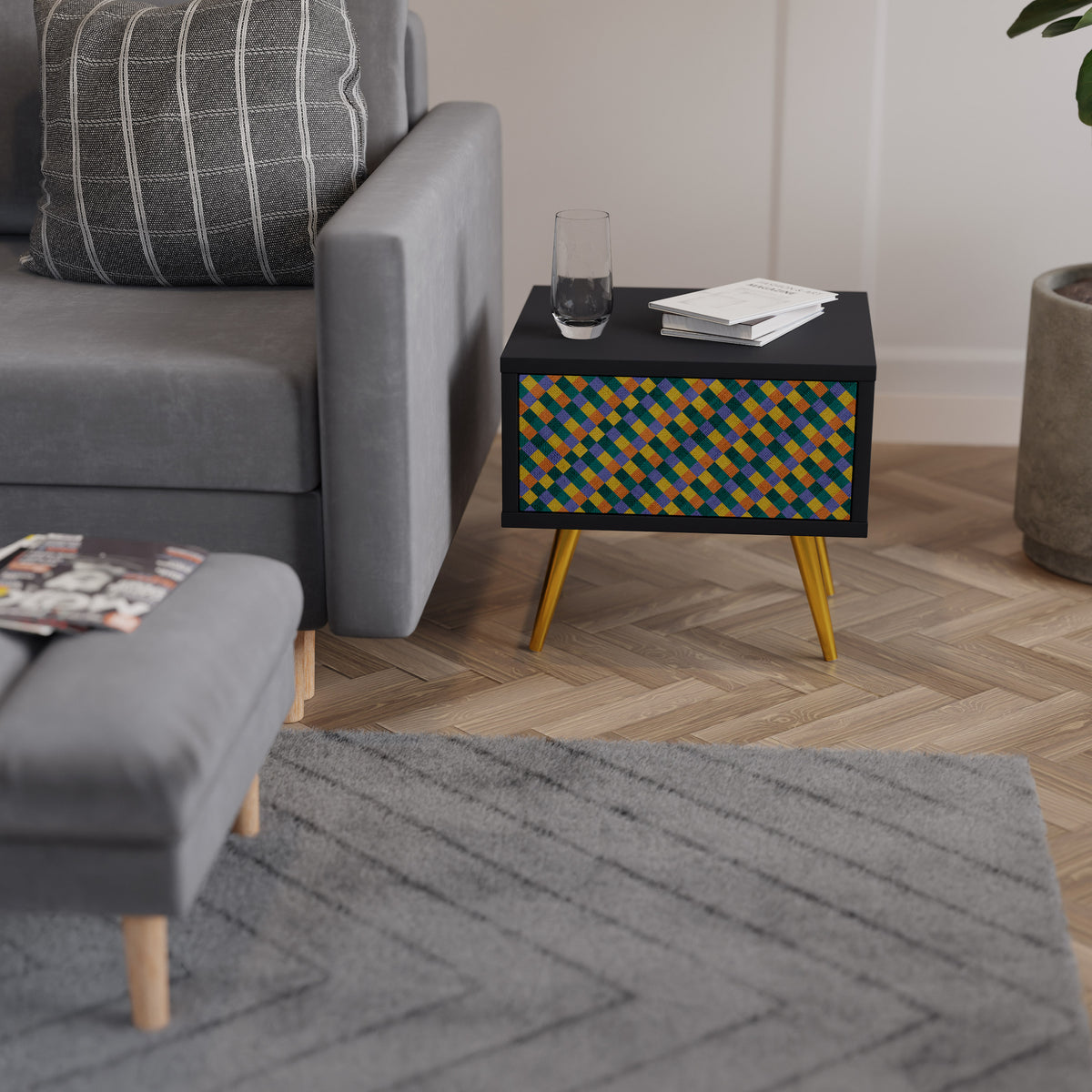 PAINTED SQUARES MIX Nachttisch
