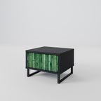 NATURAL GREEN Nightstand in Black Finish