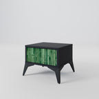 NATURAL GREEN Nightstand in Black Finish