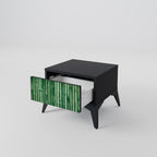 NATURAL GREEN Nightstand in Black Finish