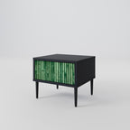 NATURAL GREEN Nightstand in Black Finish