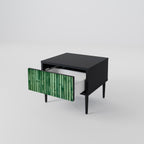 NATURAL GREEN Nightstand in Black Finish