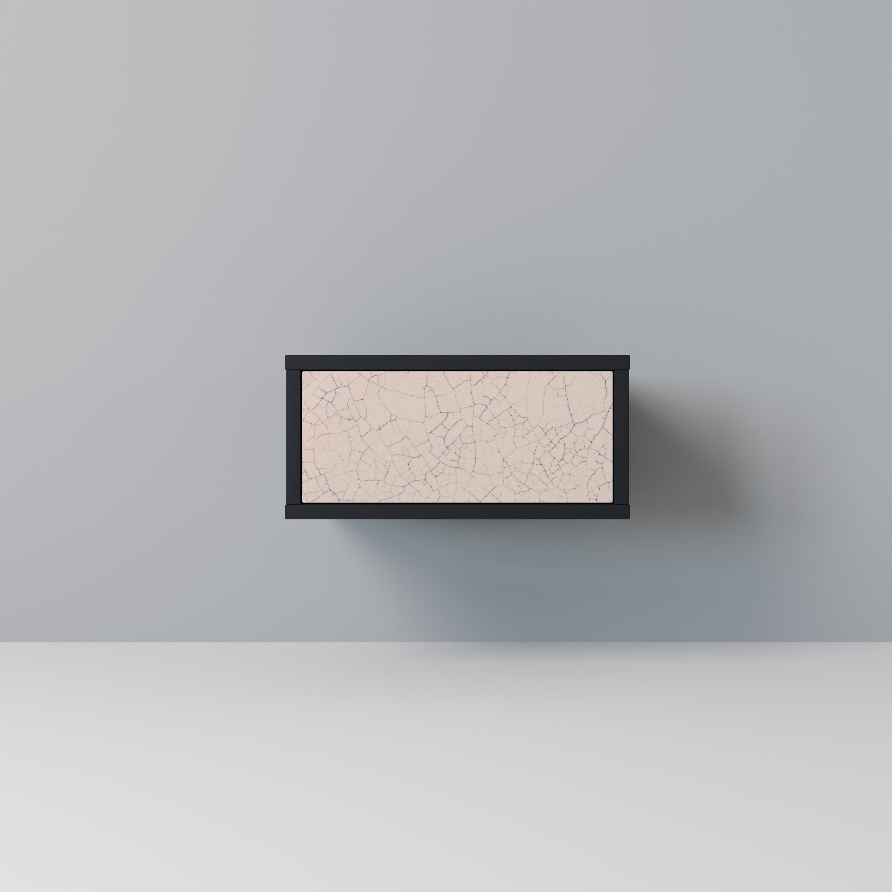 CERAMIC TEXTURE Nachttisch in schwarzem Finish