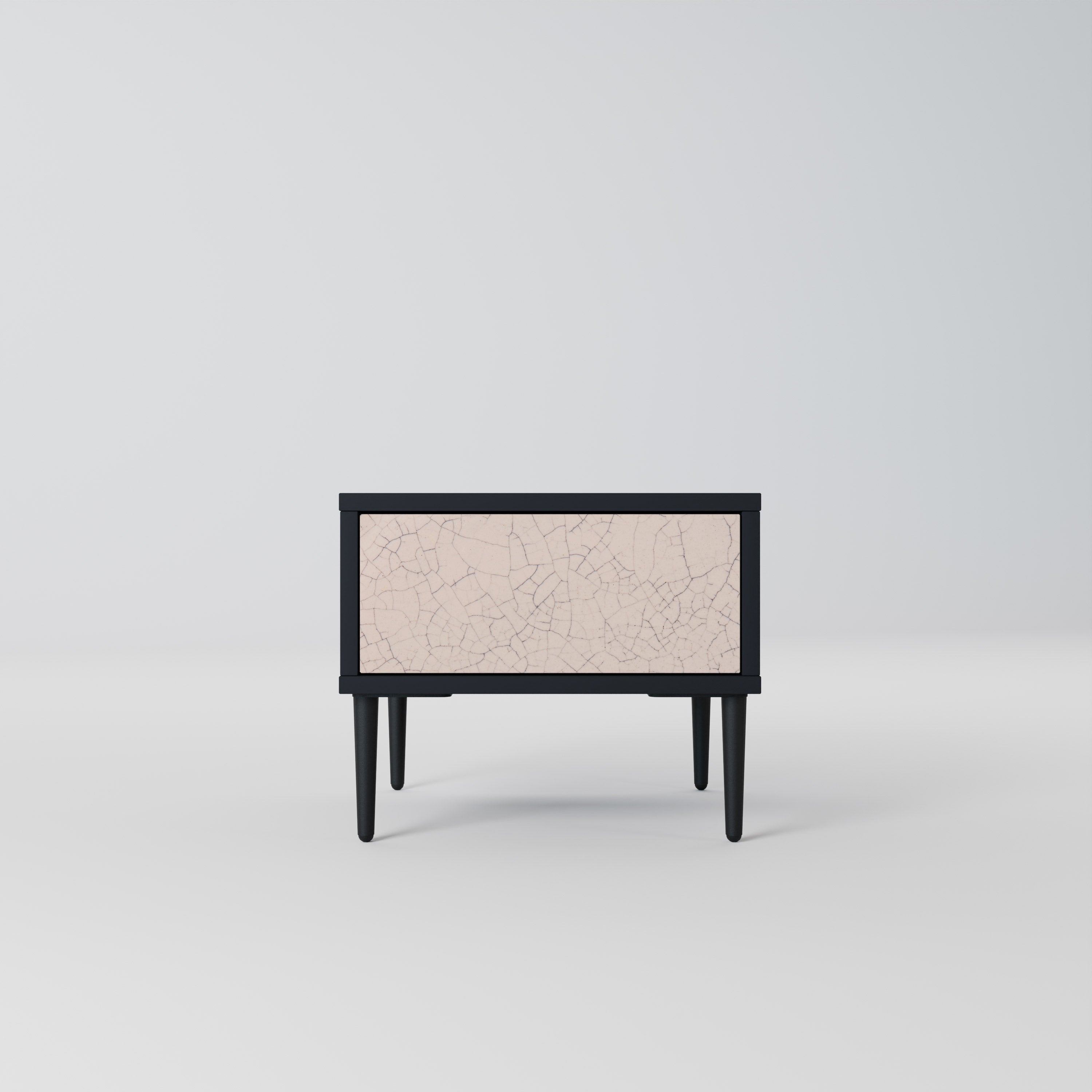 CERAMIC TEXTURE Nachttisch in schwarzem Finish