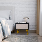 CERAMIC TEXTURE Nachttisch in Schwarz