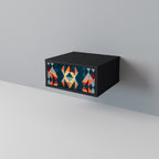 CRACKED ILLUSION Nachttisch in Schwarz