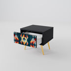 CRACKED ILLUSION Nachttisch in Schwarz