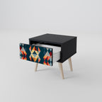 CRACKED ILLUSION Nachttisch in Schwarz
