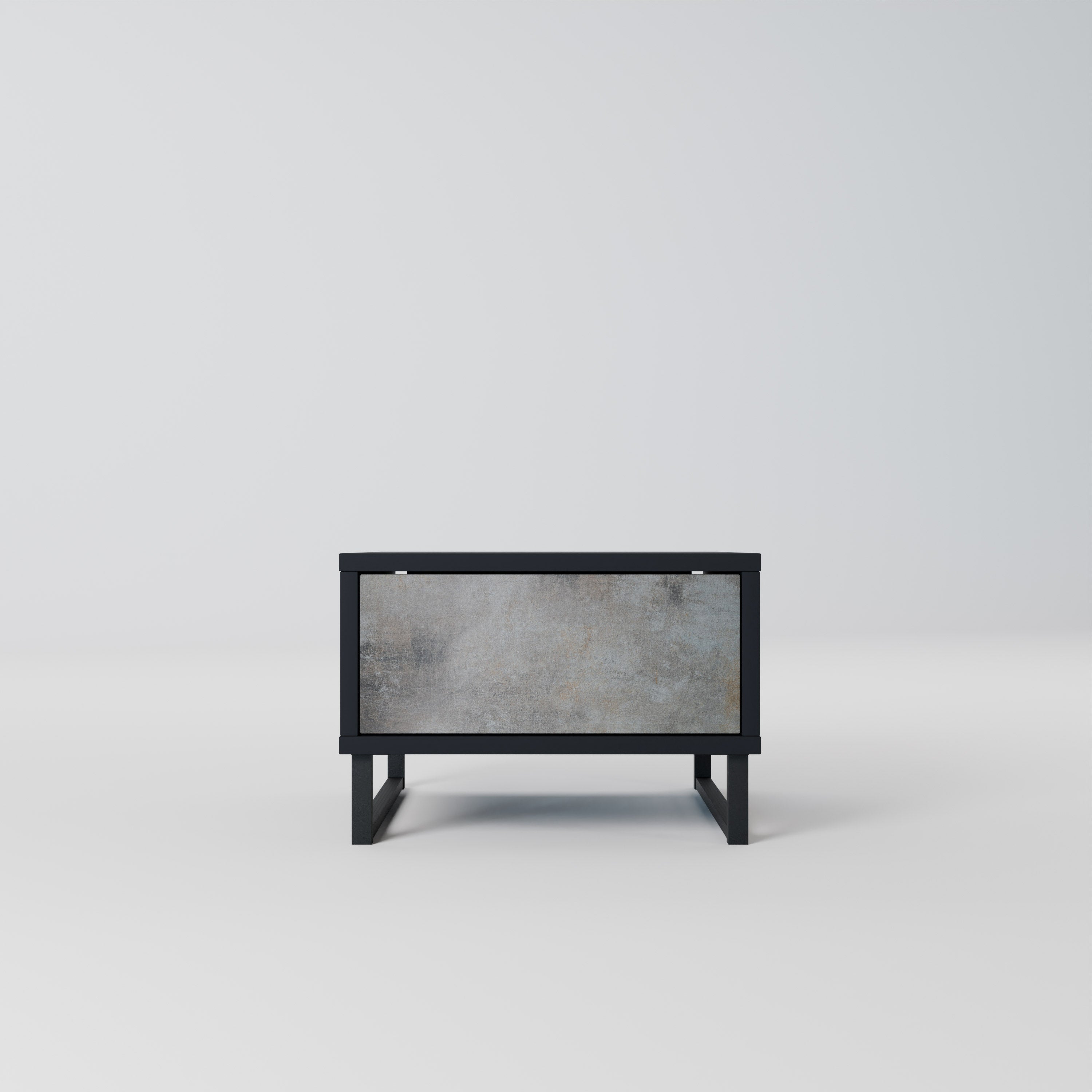 CONCRETE WALL Nachttisch in Schwarz