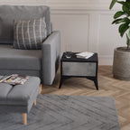 CONCRETE WALL Nachttisch in Schwarz