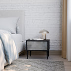 CONCRETE WALL Nachttisch in Schwarz