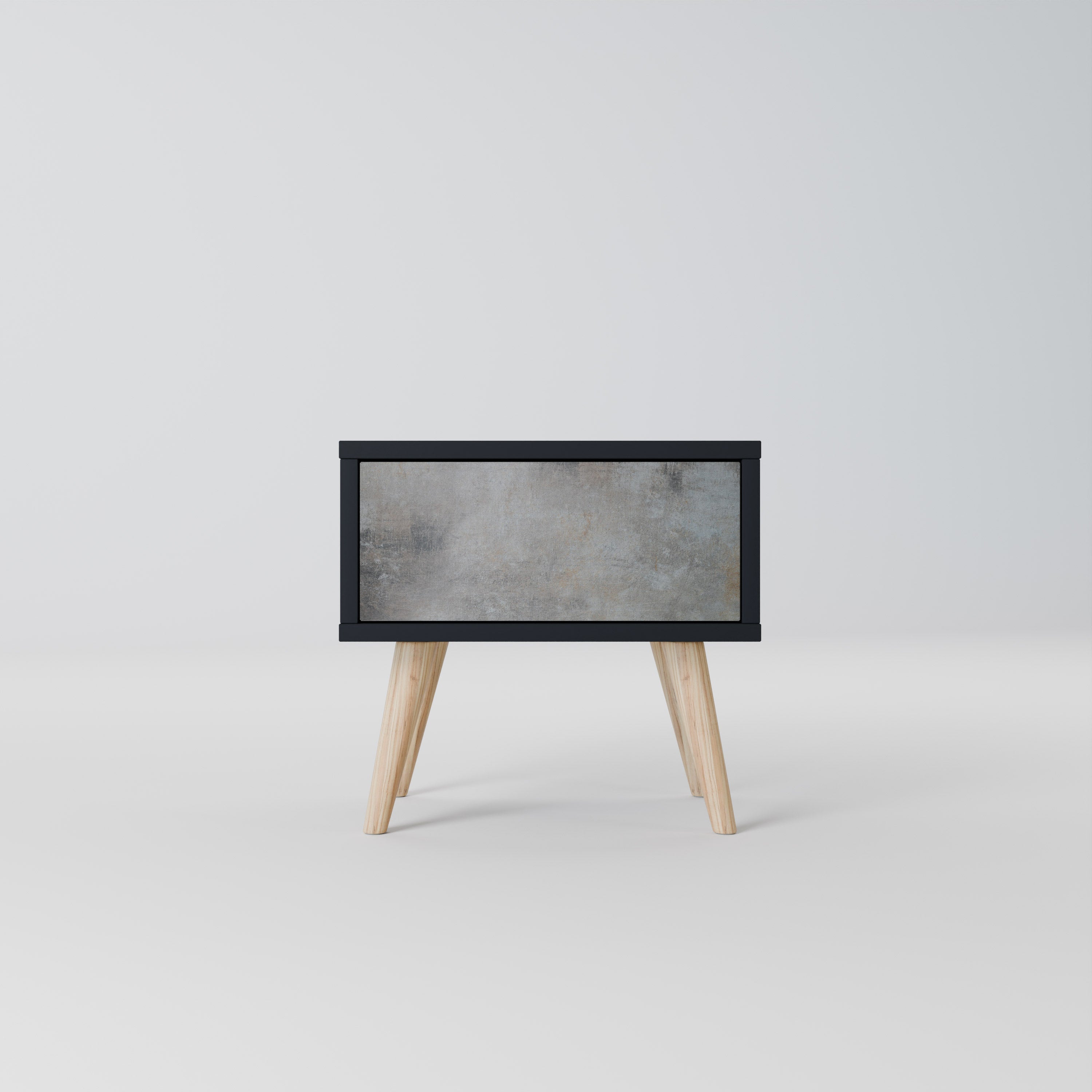 CONCRETE WALL Nachttisch in Schwarz
