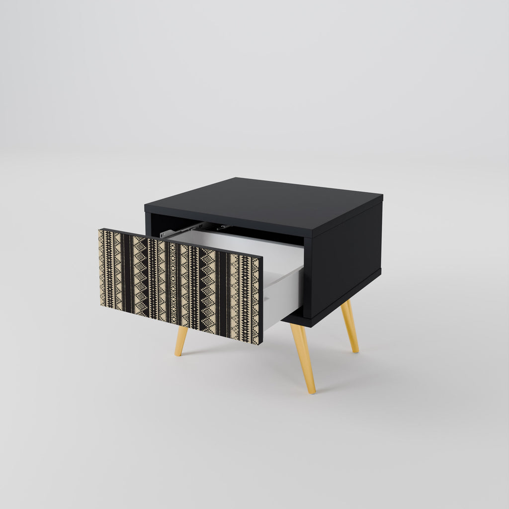 AZTEC Nachttisch in Schwarz
