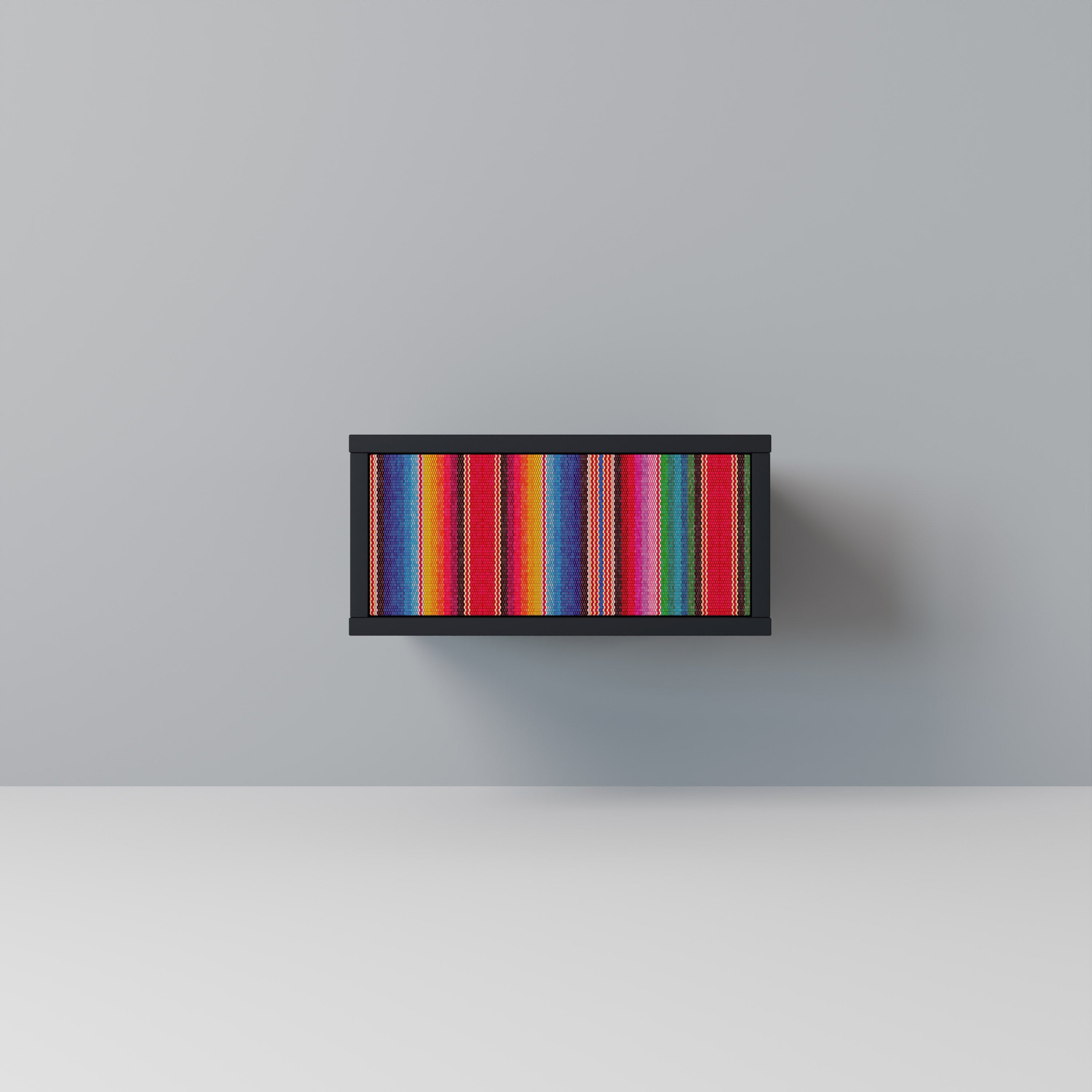 ETHNIC MEXICAN Nachttisch in schwarzem Finish