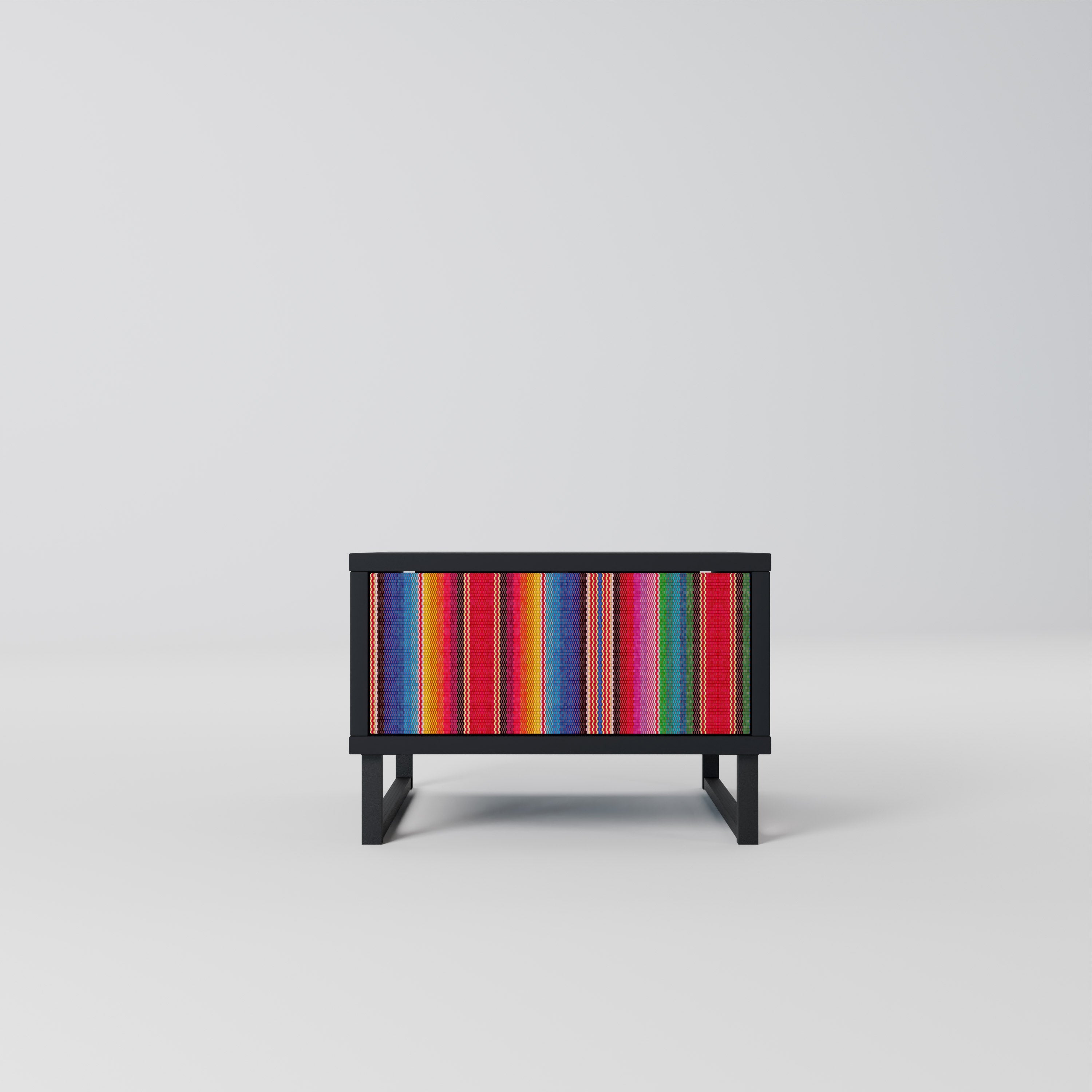 ETHNIC MEXICAN Nachttisch in schwarzem Finish