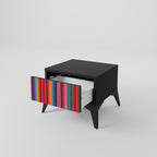 ETHNIC MEXICAN Nightstand in Black Finish