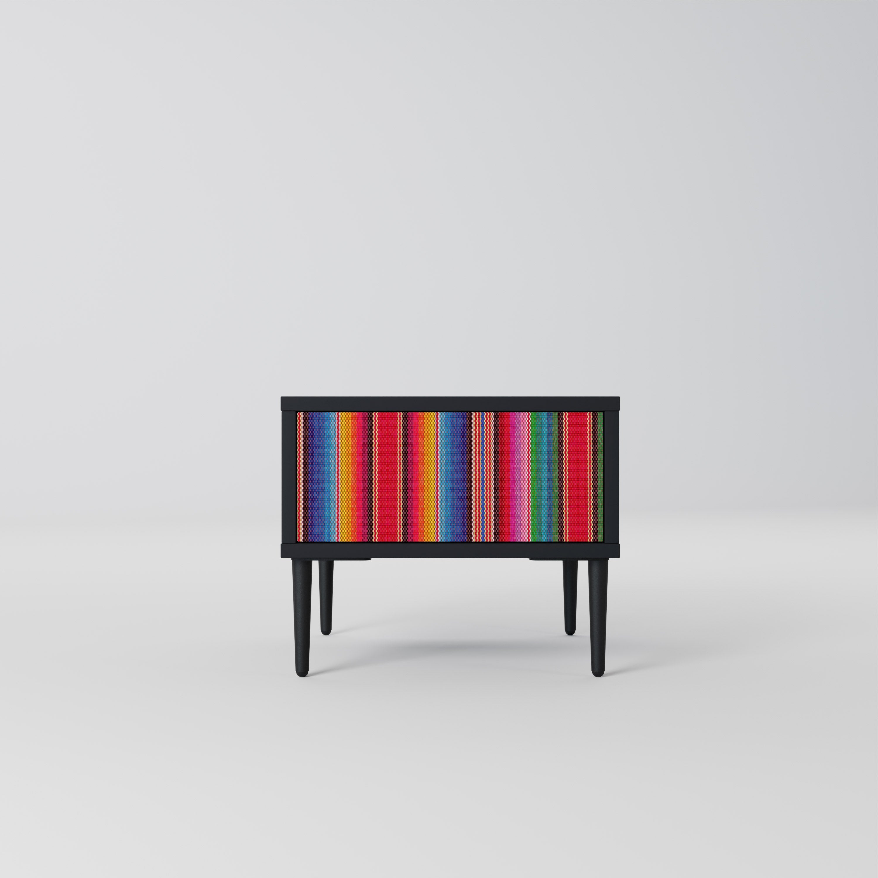 ETHNIC MEXICAN Nachttisch in schwarzem Finish