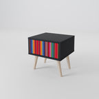 ETHNIC MEXICAN Nightstand in Black Finish
