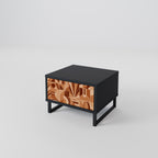 PRISM MOSAIC Nightstand in Black Finish