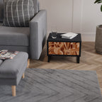 PRISM MOSAIC Nightstand in Black Finish