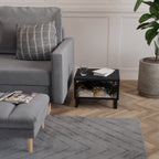 MARBLE OF TOMMORROW Nachttisch in Schwarz