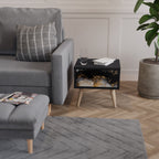 MARBLE OF TOMMORROW Nachttisch in Schwarz