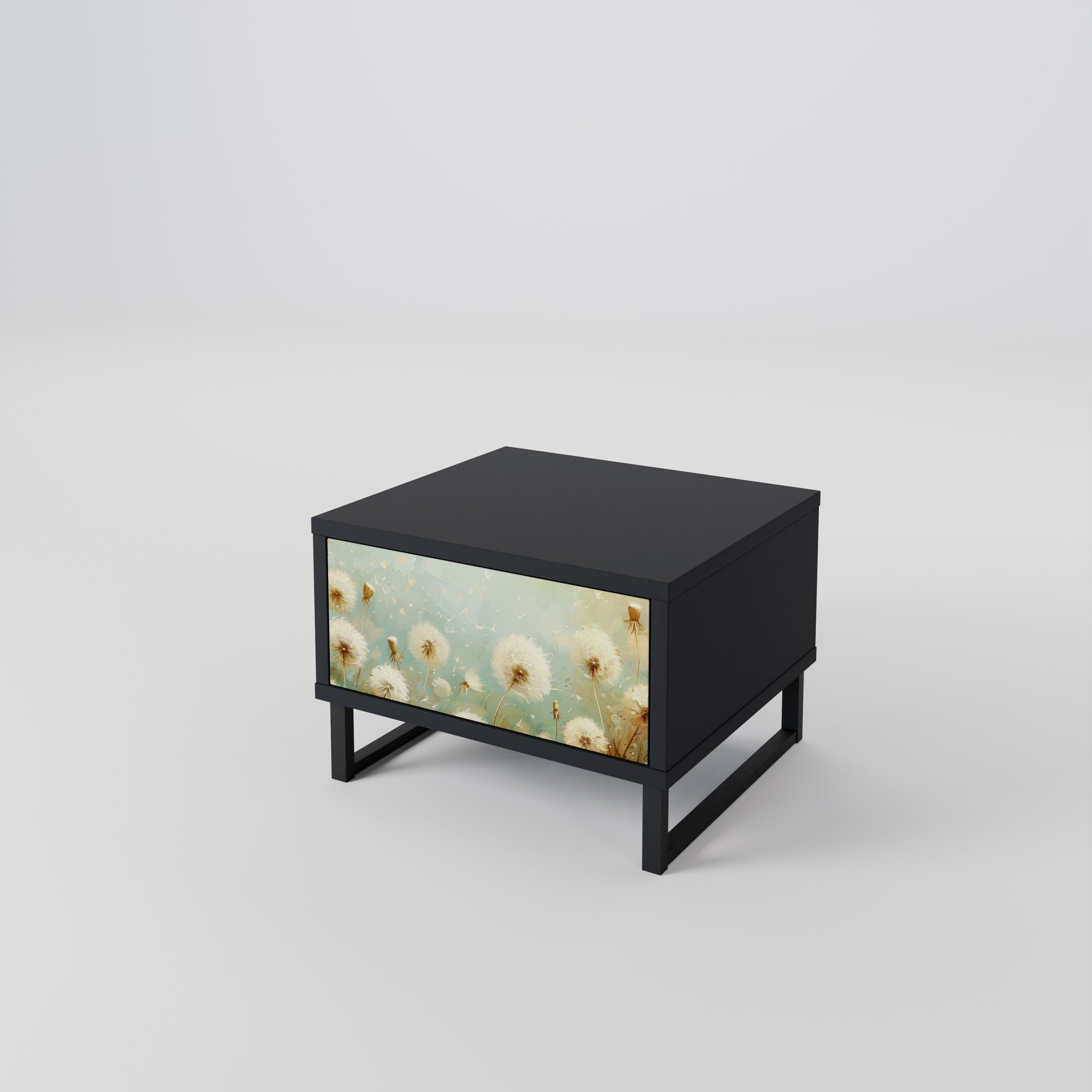 DREAMY MEADOW Nachttisch in Schwarz