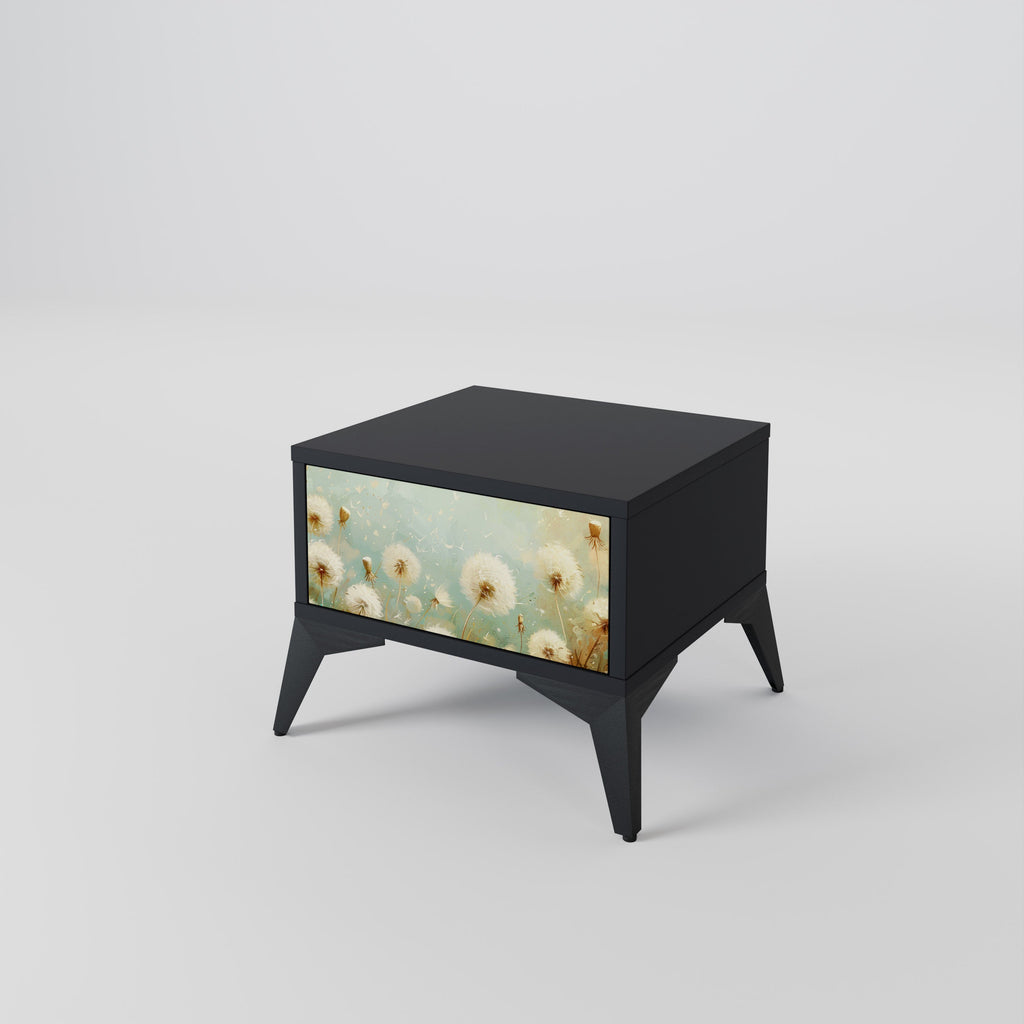 DREAMY MEADOW Nachttisch in Schwarz