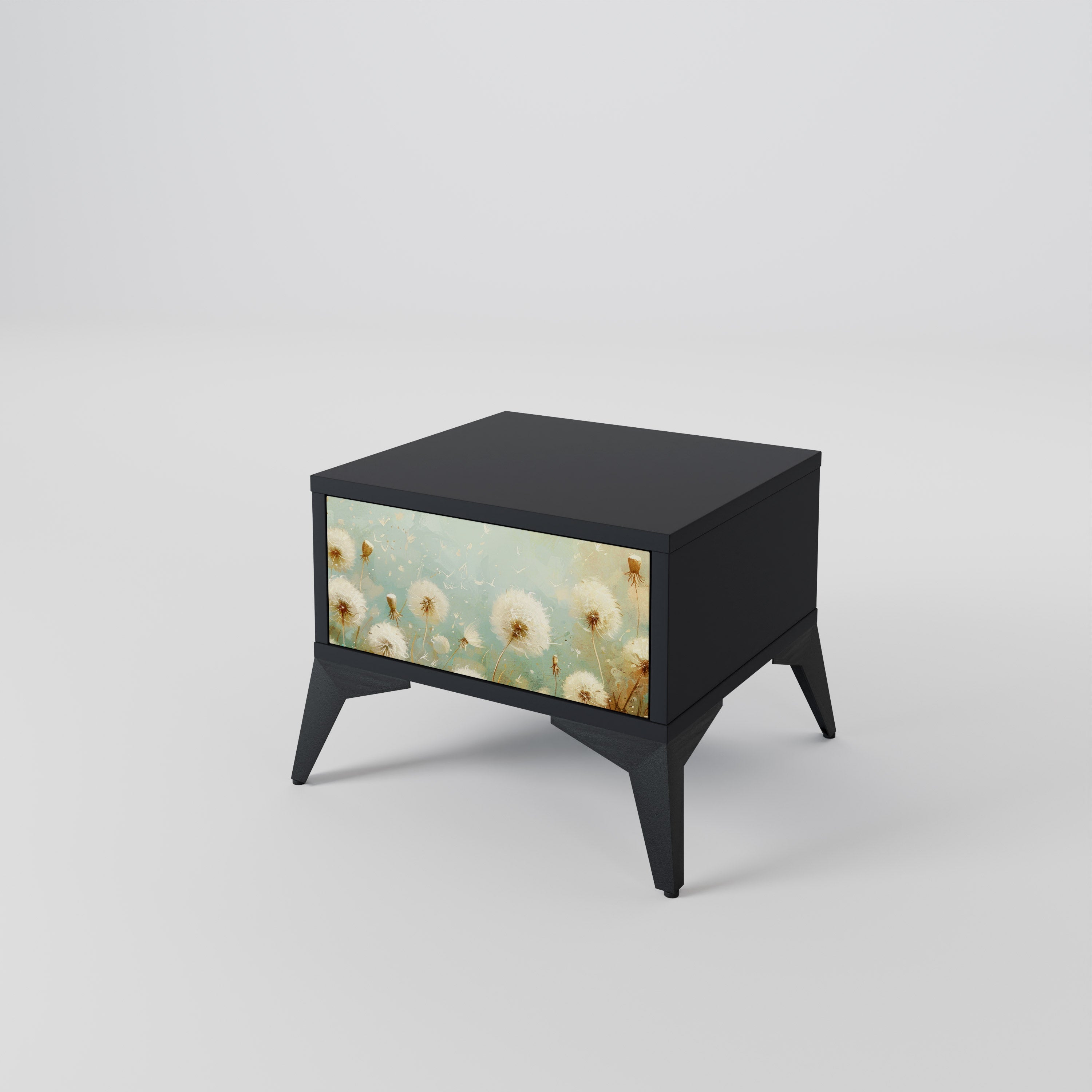DREAMY MEADOW Nachttisch in Schwarz