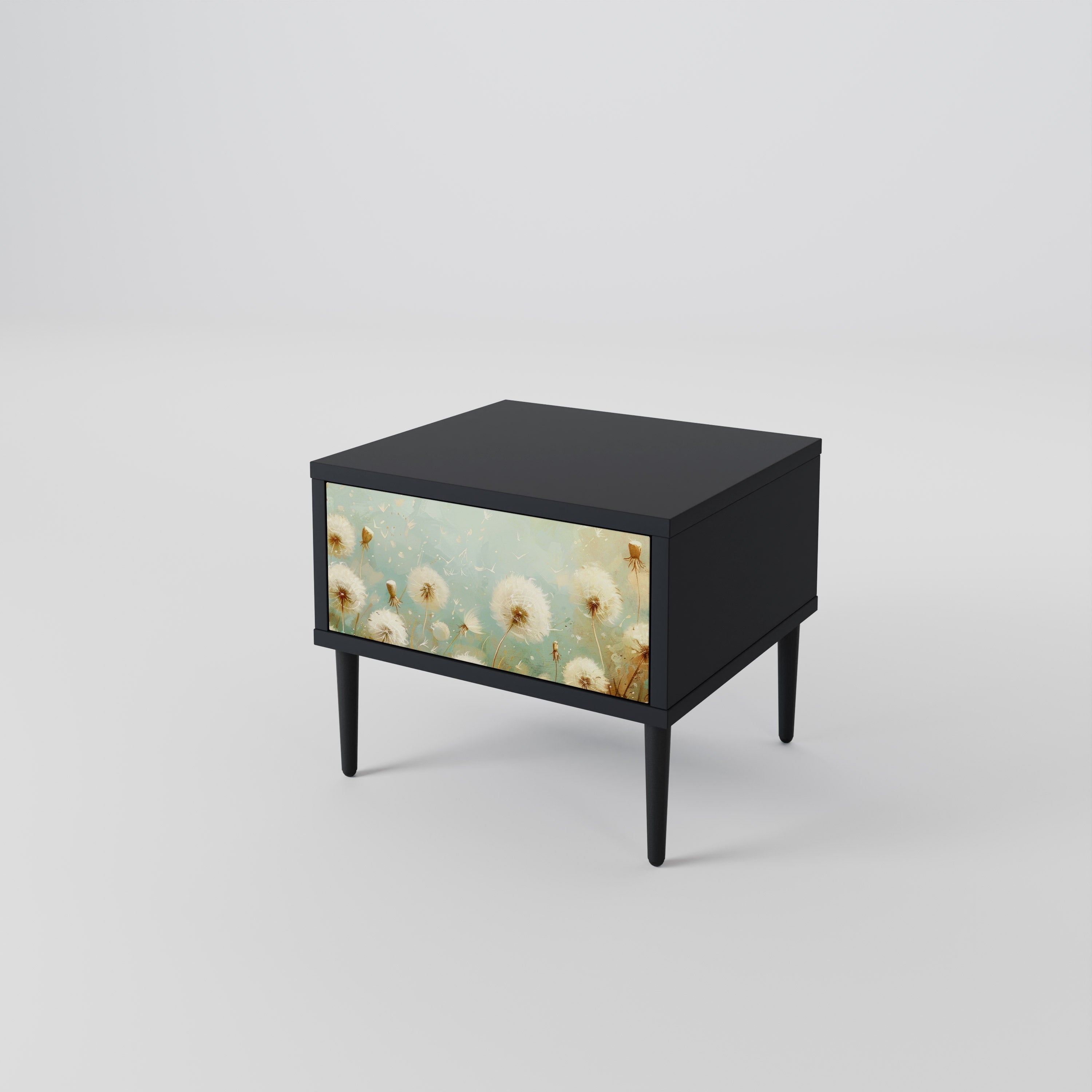 DREAMY MEADOW Nachttisch in Schwarz