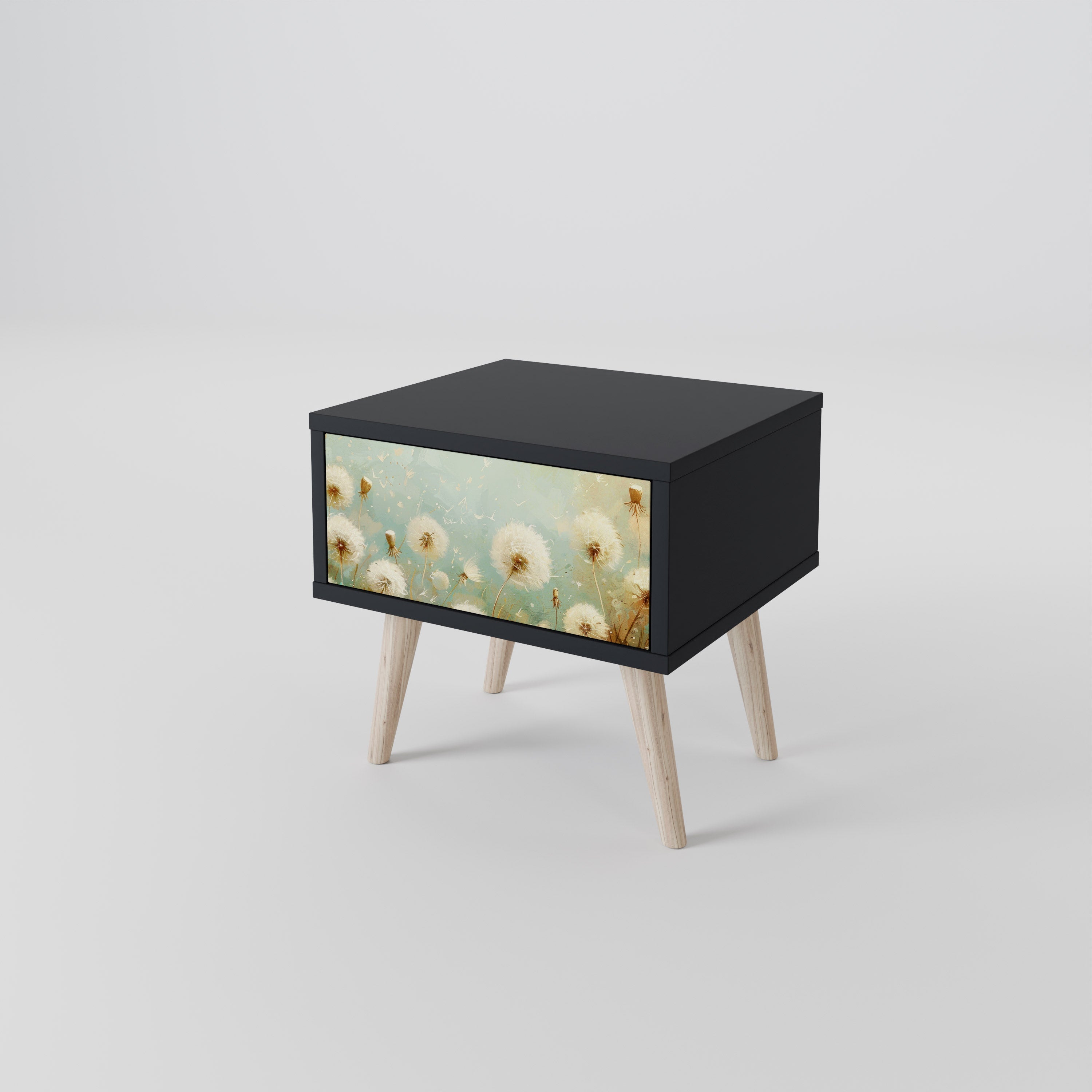DREAMY MEADOW Nachttisch in Schwarz