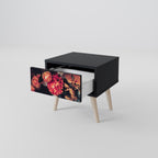 NEVERENDING BLOOM Nachttisch in Schwarz
